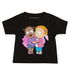 T-shirt à manches courtes en jersey pour bébé - Besties (Noir)