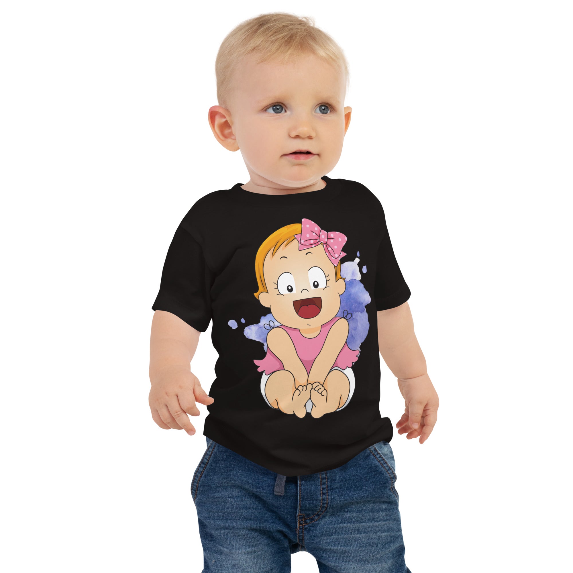 Baby Jersey Short Sleeve Tee - Cutie (Black)