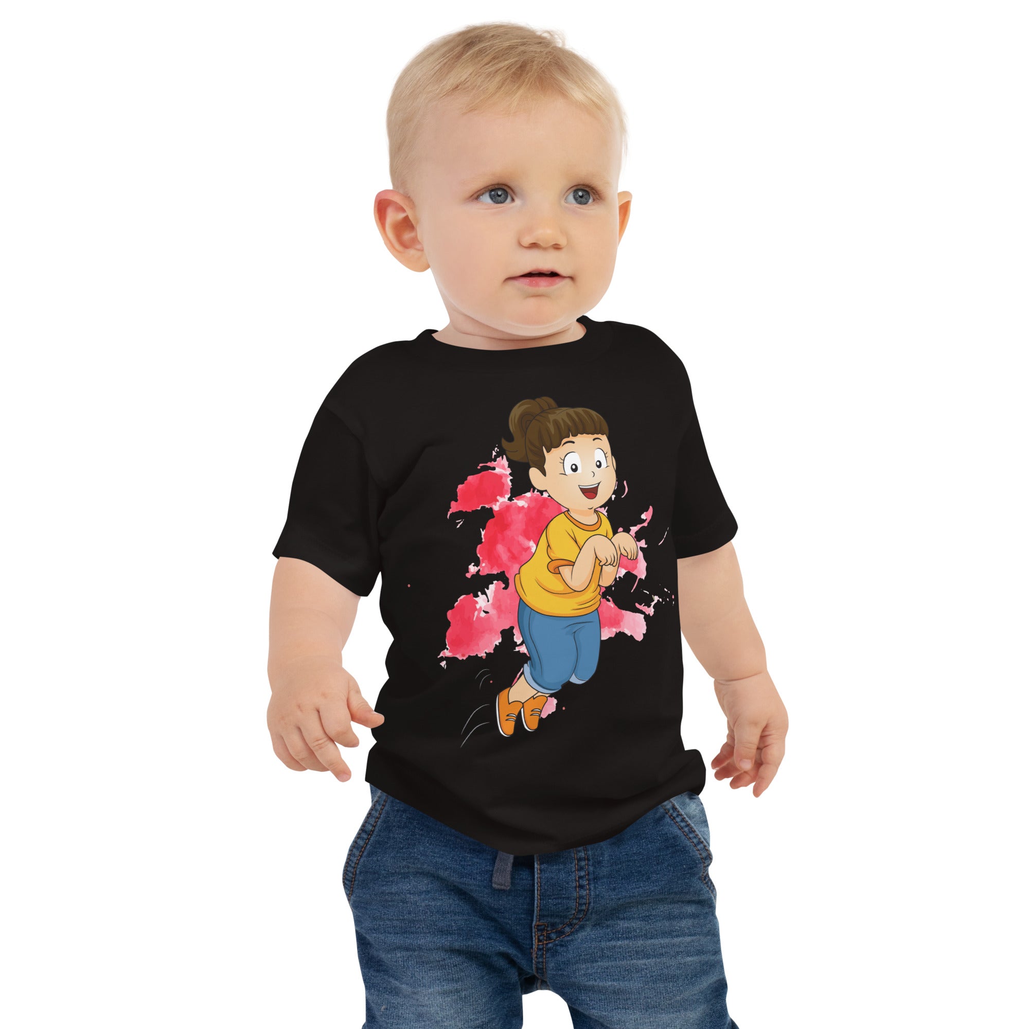 Baby Jersey Short Sleeve Tee - Hop (Black)