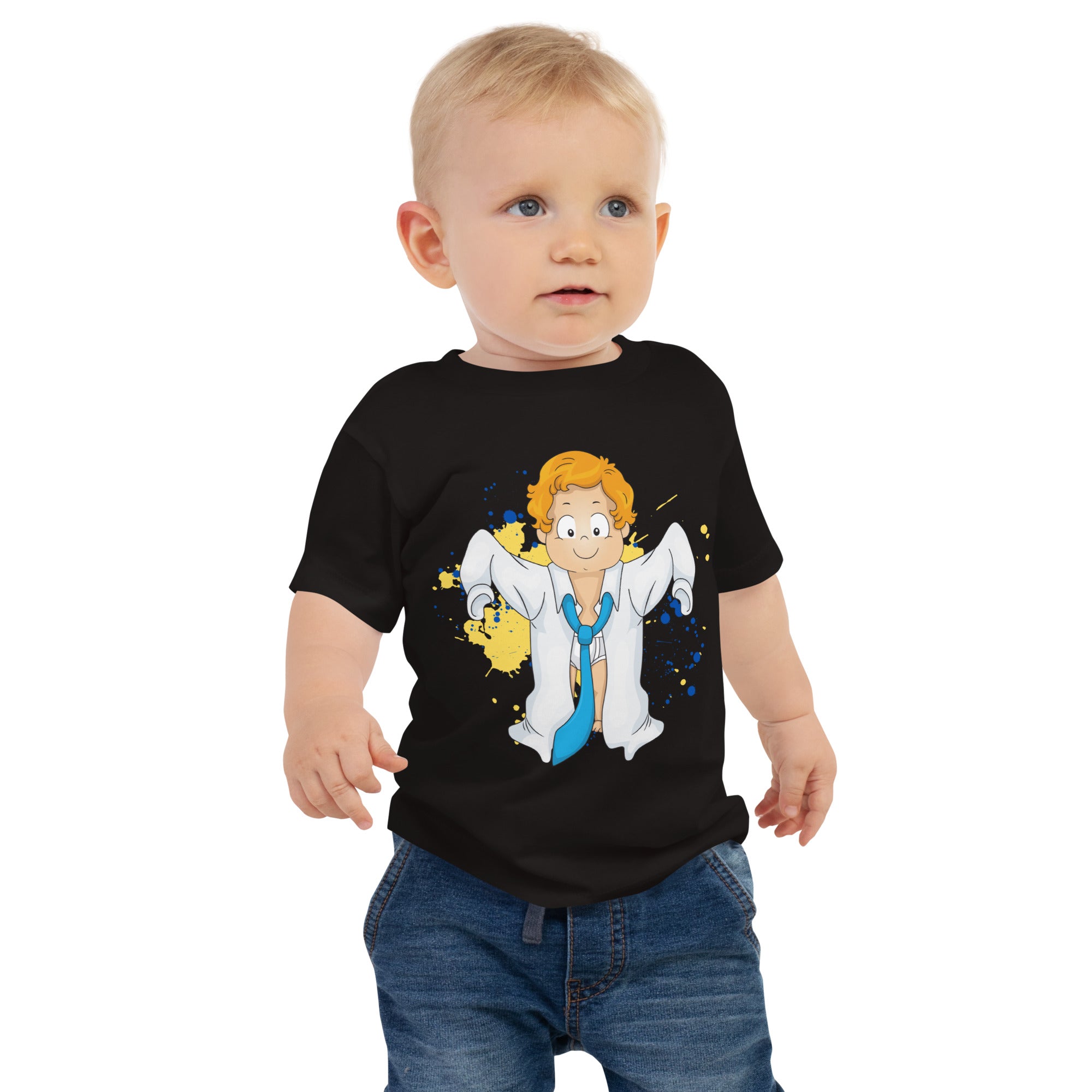 Baby Jersey Short Sleeve Tee - Just Like Dad (Black)