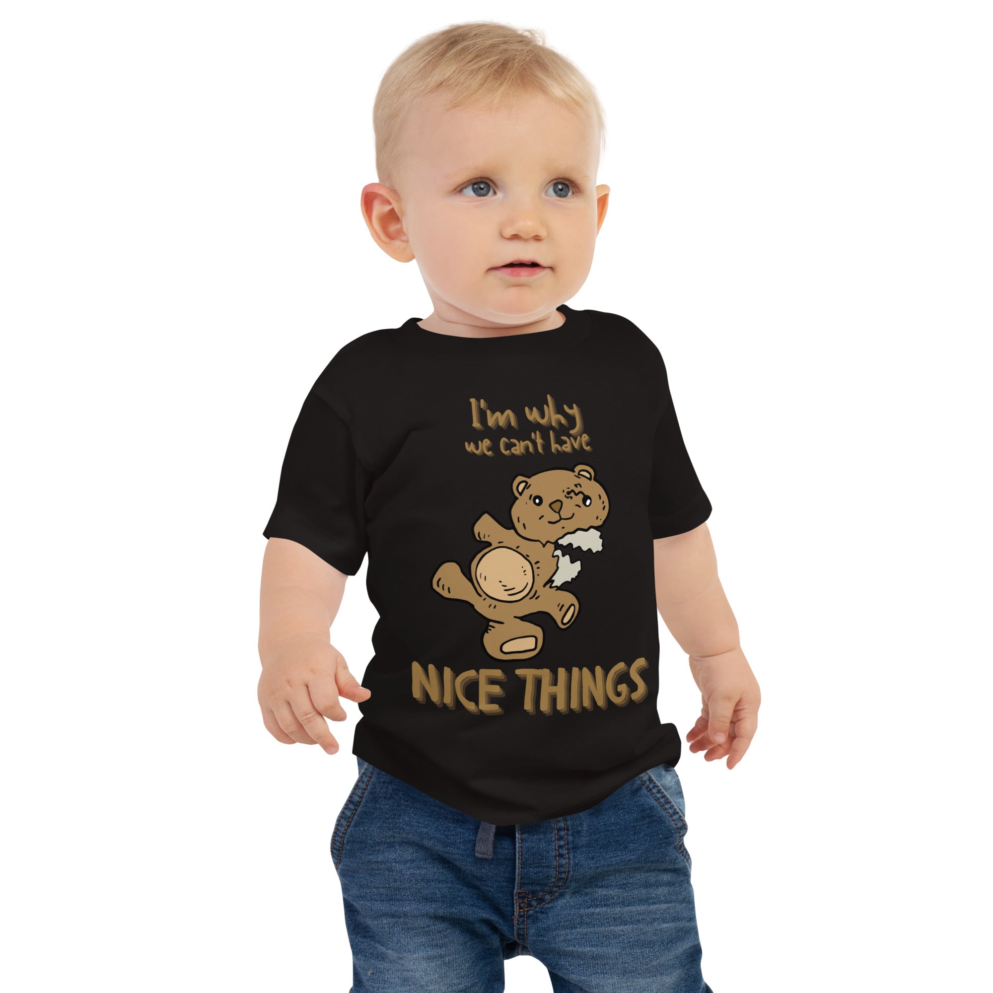 Baby Jersey Short Sleeve Tee - Nice Things (Black)