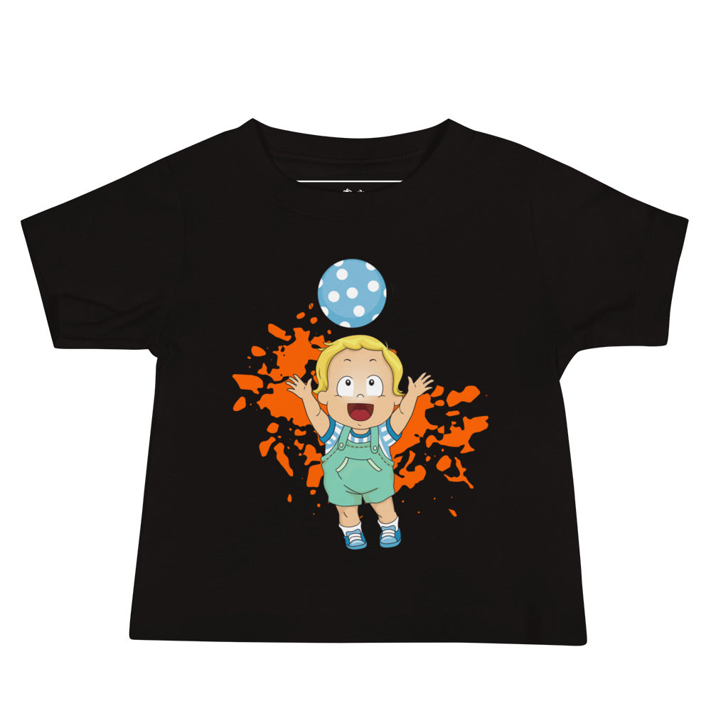 Camiseta de manga corta para bebé - Play Ball (Negro)