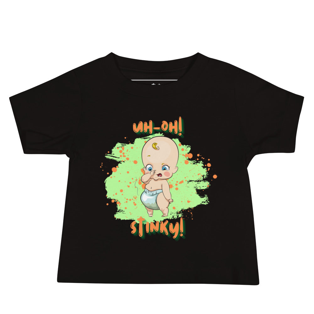 Camiseta de manga corta para bebé - Stinky (Negro)