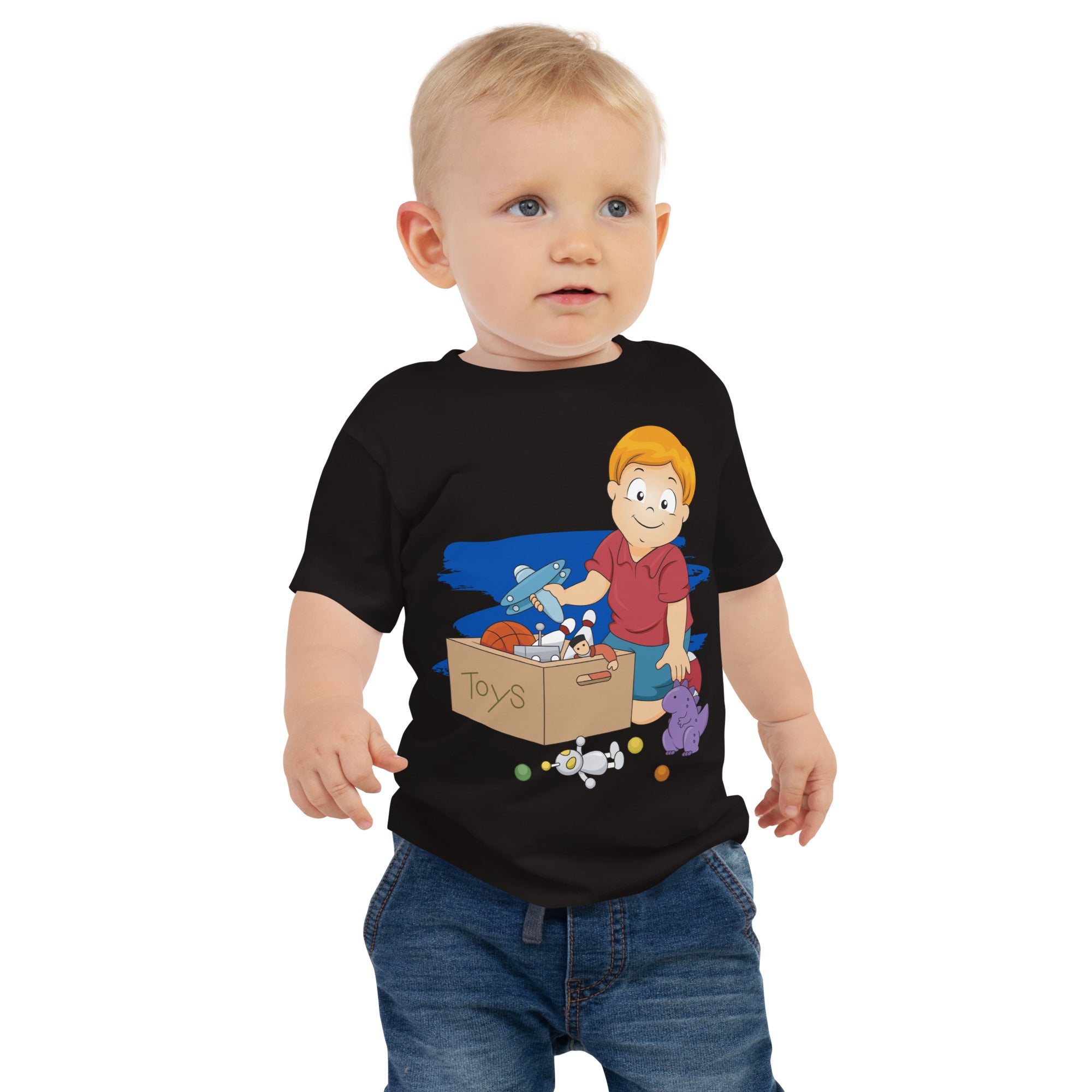 Baby Jersey Short Sleeve Tee - Toybox (Black)