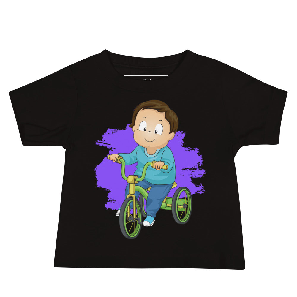 Camiseta de manga corta para bebé - Trike (Negro)
