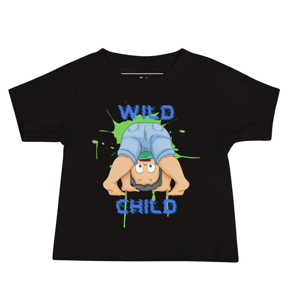 Camiseta de manga corta para bebé - Wild Child (Negro)