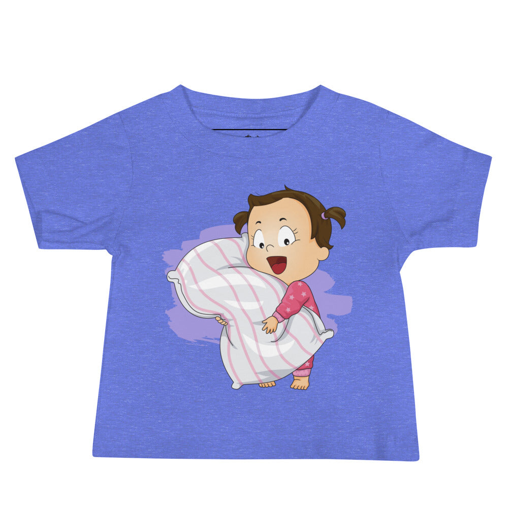 T-shirt à manches courtes en jersey pour bébé - Heure du coucher (couleurs)