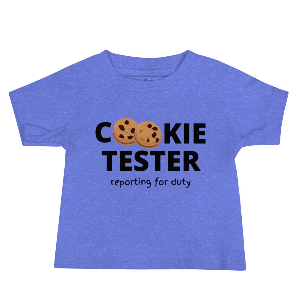 Tee-shirt à manches courtes en jersey pour bébé - Cookie Tester (Couleurs)