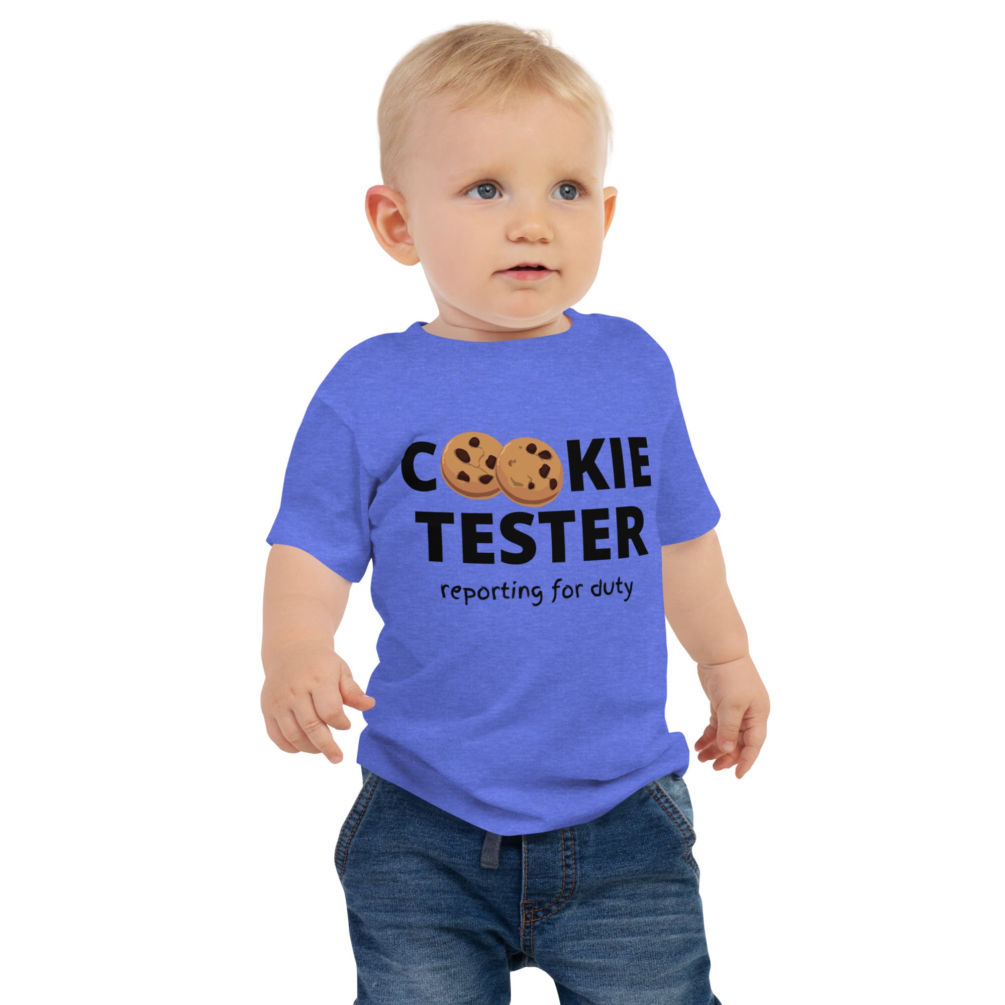 Tee-shirt à manches courtes en jersey pour bébé - Cookie Tester (Couleurs)