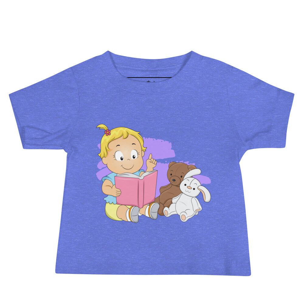 Camiseta de manga corta de jersey para bebé - Story Time (Colores)