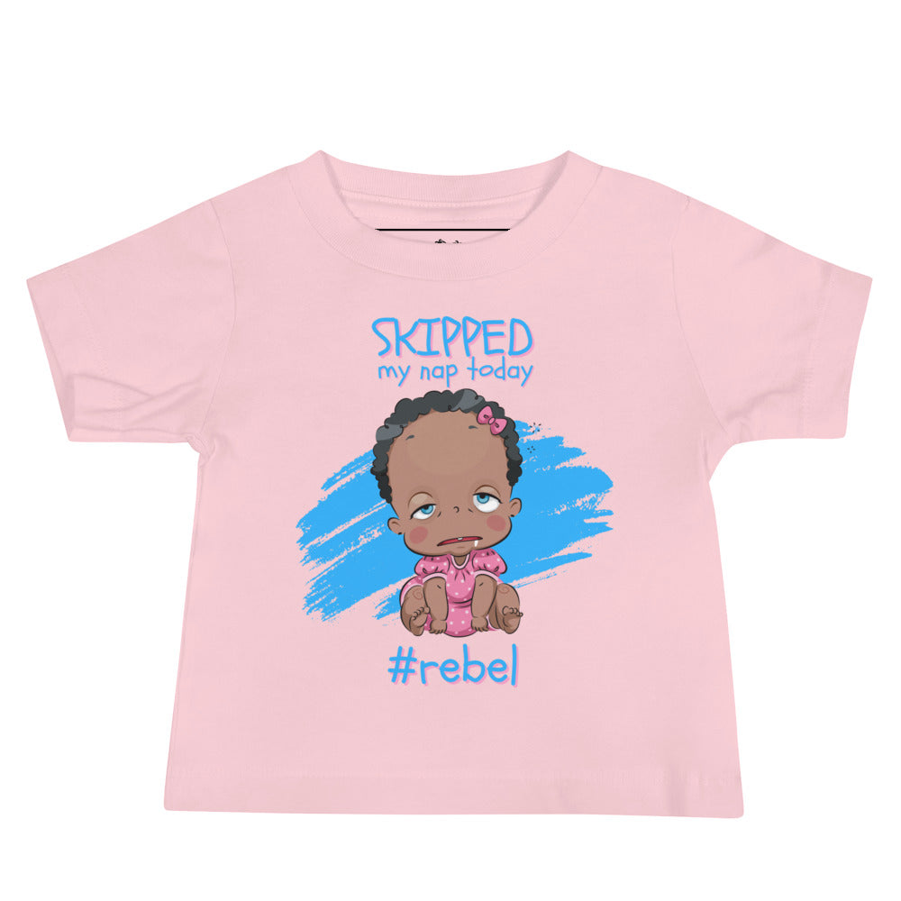 T-shirt à manches courtes en jersey pour bébé - #Rebel (Couleurs)