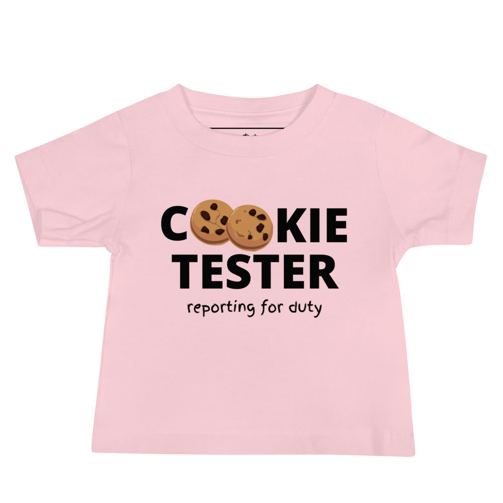 Tee-shirt à manches courtes en jersey pour bébé - Cookie Tester (Couleurs)