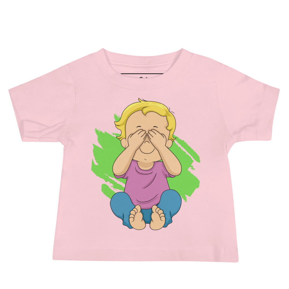 Camiseta de manga corta de jersey para bebé - Peekaboo (Colores)