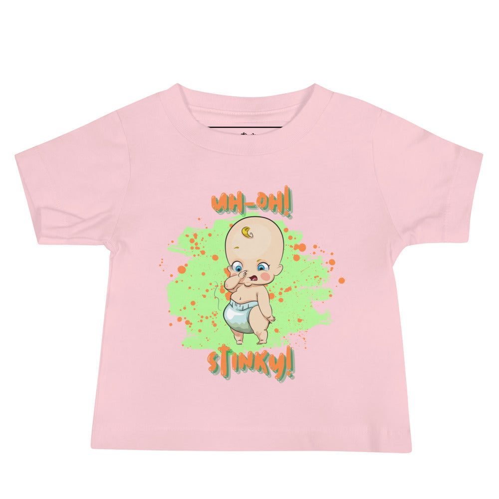 Camiseta de manga corta de jersey para bebé - Stinky (Colores)