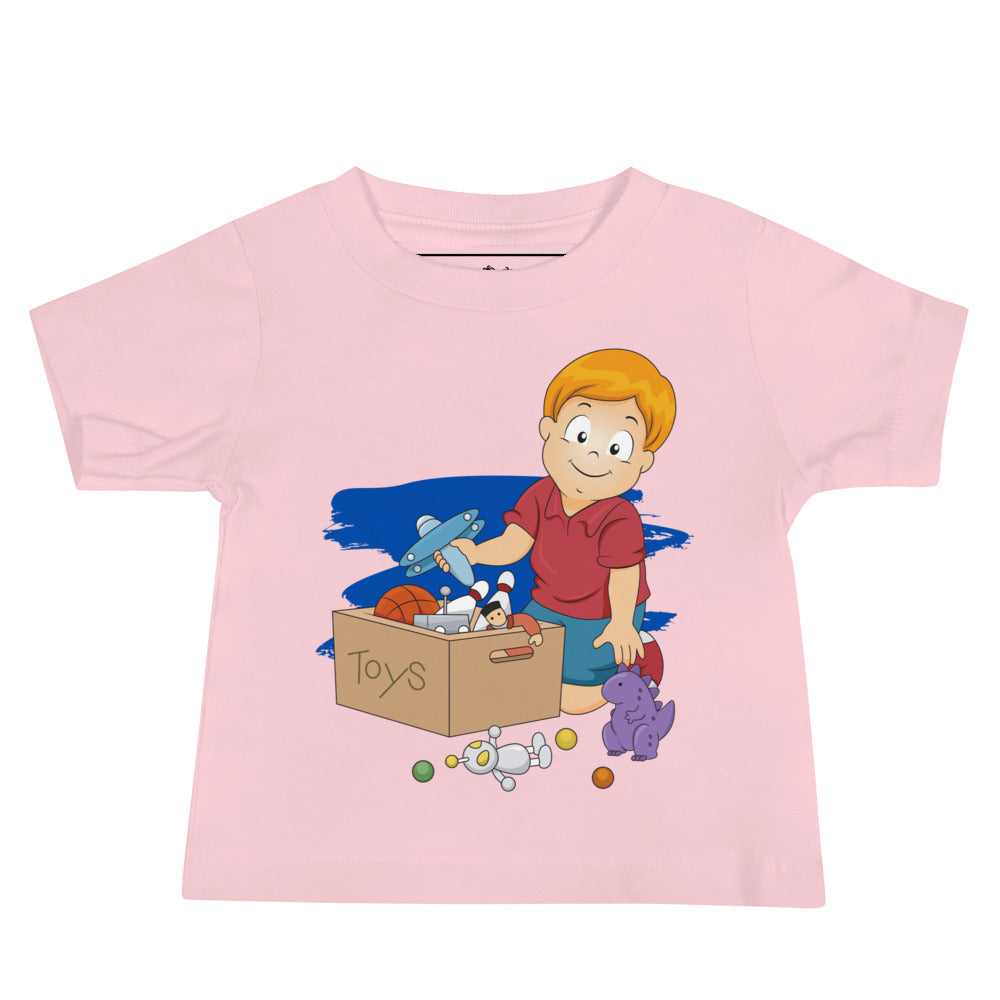 Tee-shirt à manches courtes en jersey pour bébé - Toybox (Couleurs)