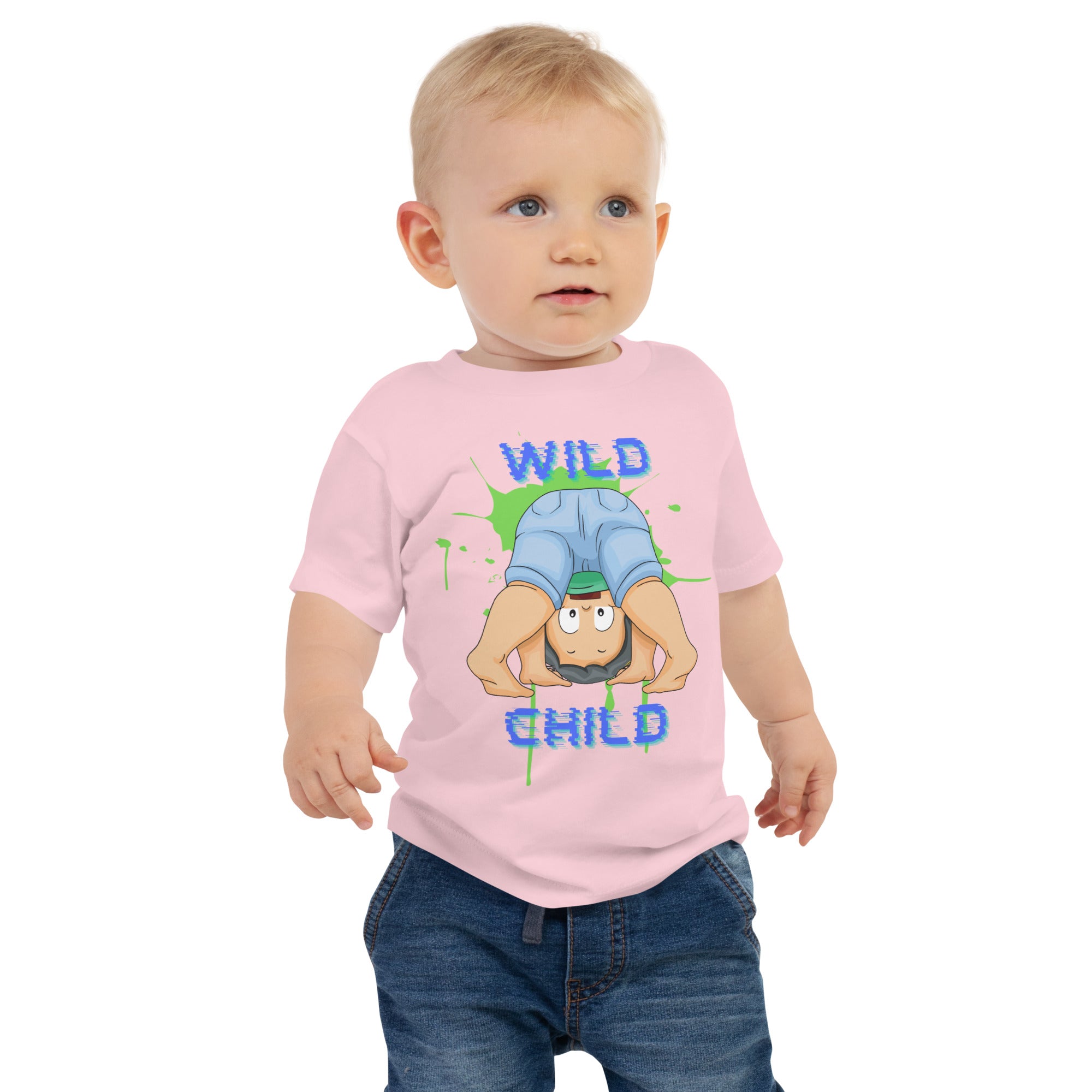 Camiseta Bebé Jersey Manga Corta - Wild Child (Colores)