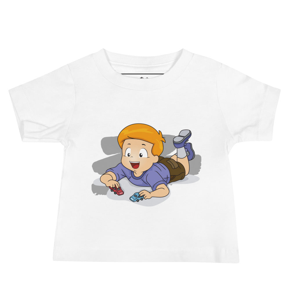 Camiseta de manga corta para bebé - Cars (Blanco)