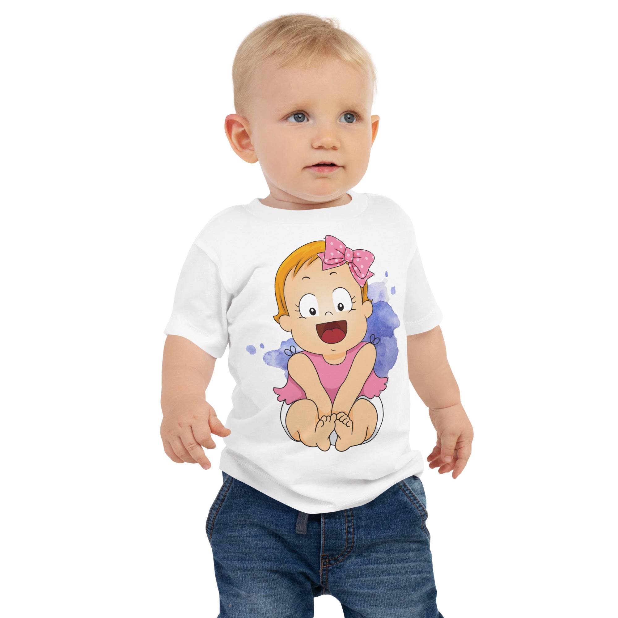 Baby Jersey Short Sleeve Tee - Cutie (White)