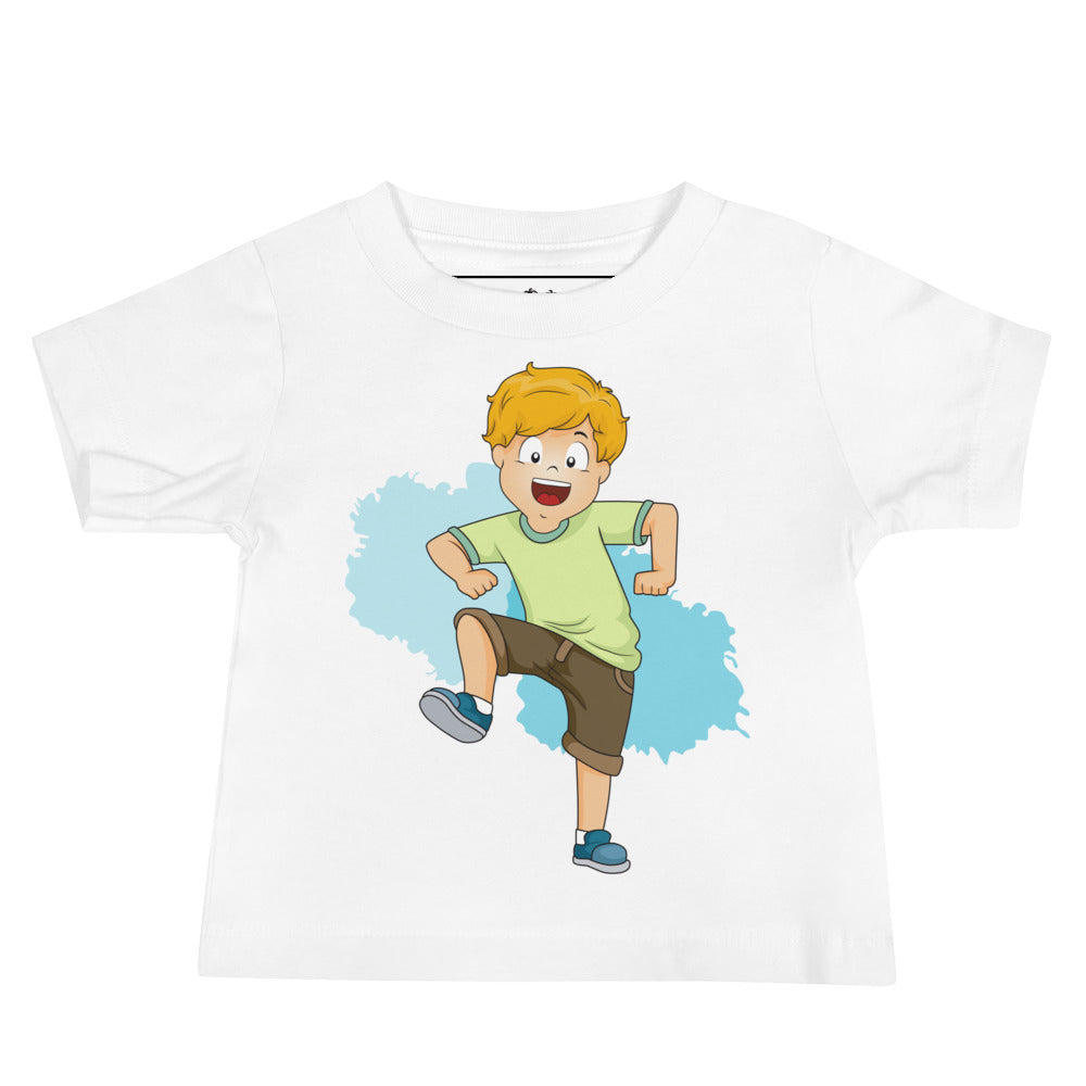 Baby Jersey Short Sleeve Tee - Dance (White)