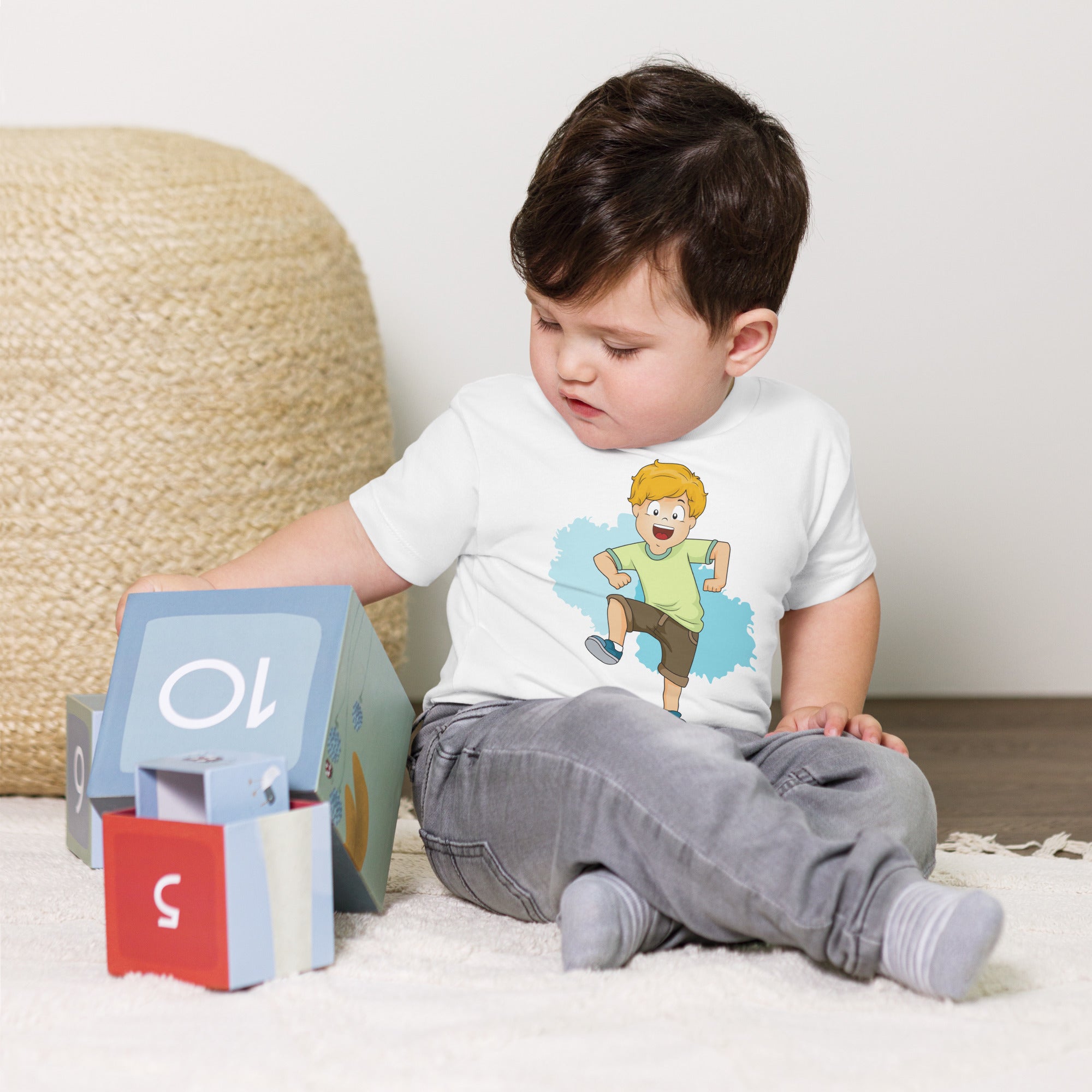 T-shirt à manches courtes en jersey pour bébé - Danse (Blanc)