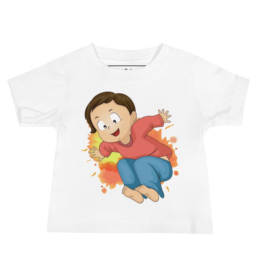 T-shirt à manches courtes en jersey pour bébé - Jump (Blanc)