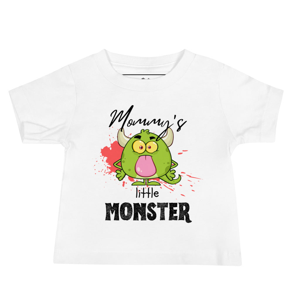 Baby Jersey Short Sleeve Tee - Little Monster (White)