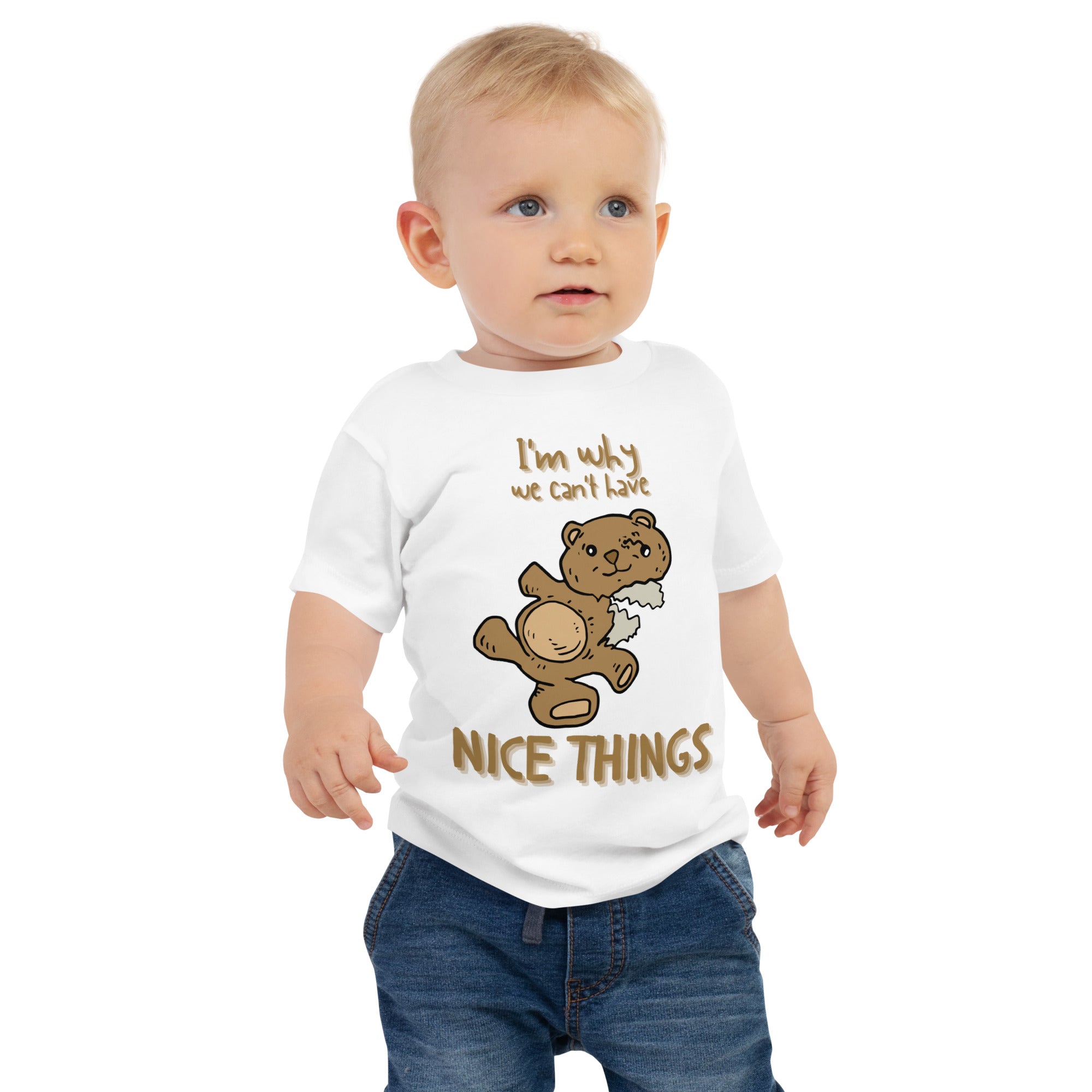 Baby Jersey Short Sleeve Tee - Nice Things (White)