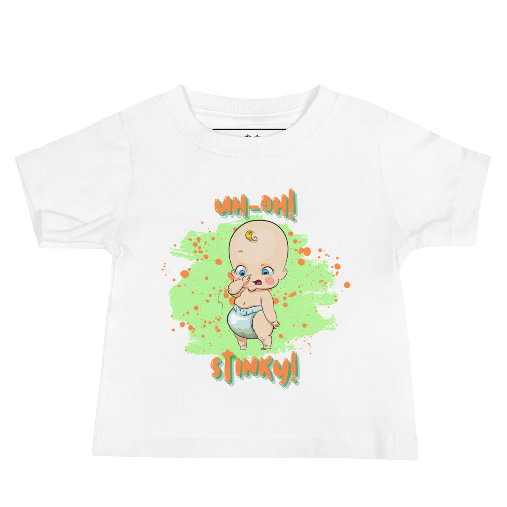 Camiseta de manga corta para bebé - Stinky (Blanco)