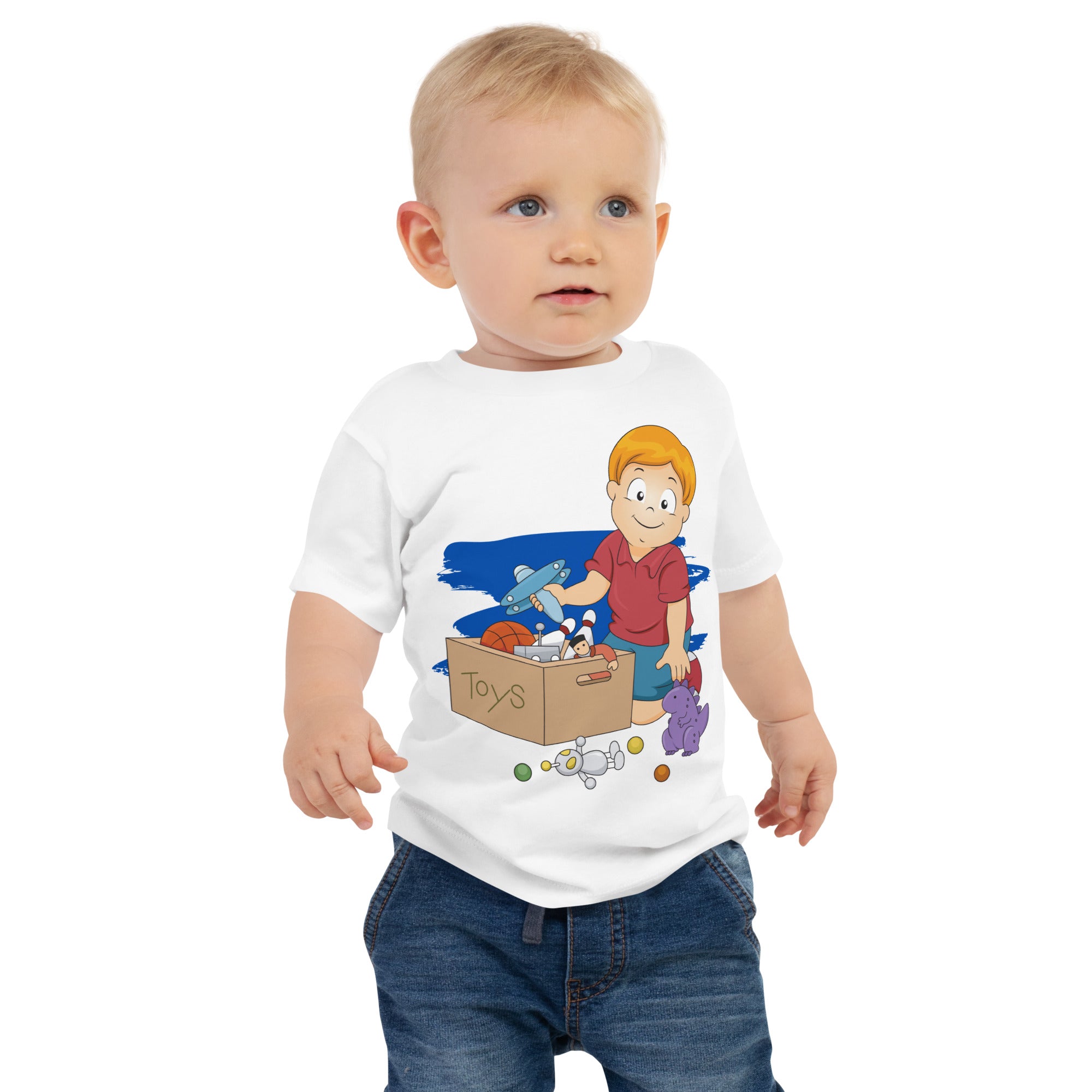 T-shirt à manches courtes en jersey pour bébé - Toybox (Blanc)