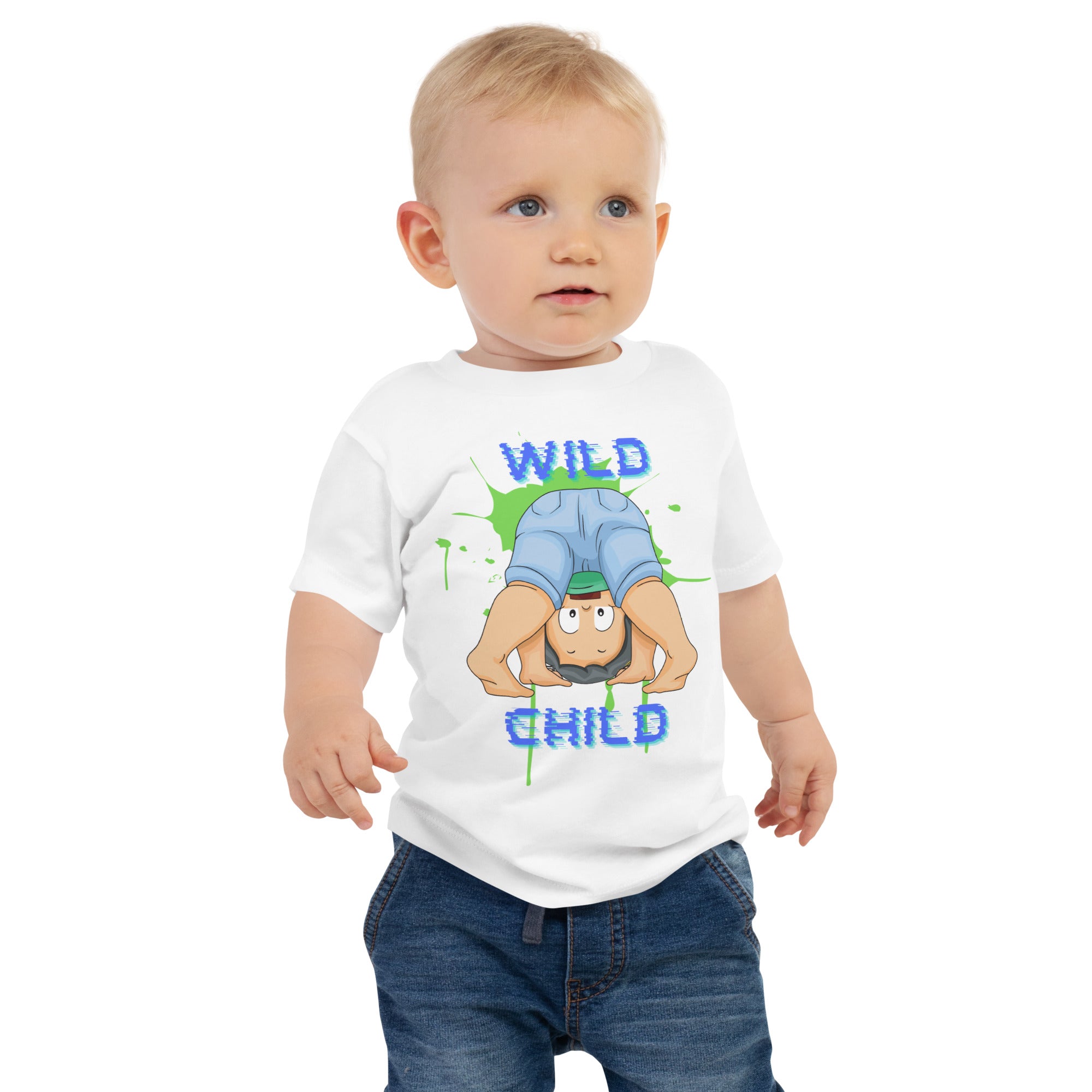 Camiseta de manga corta para bebé - Wild Child (Blanco)