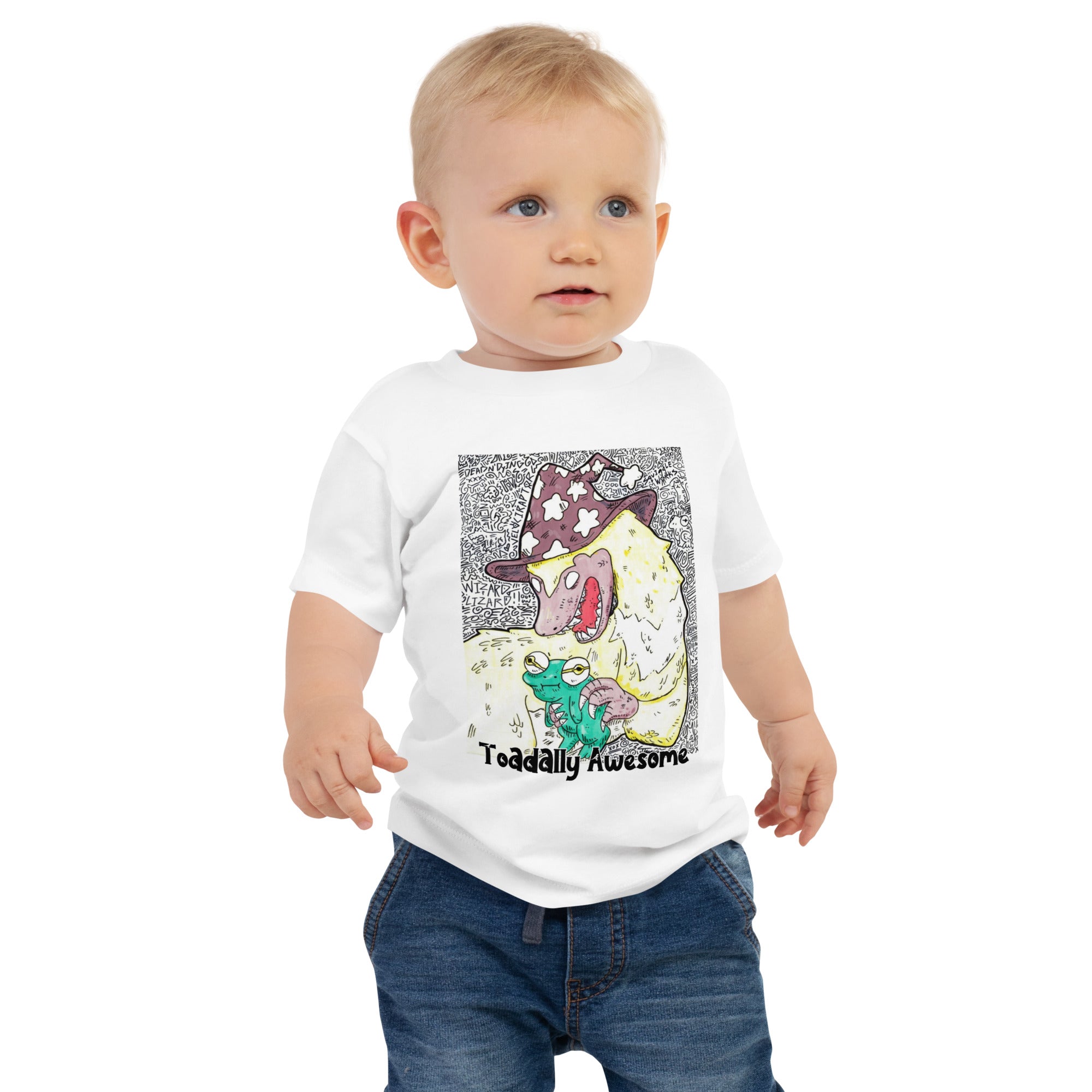 100% Cotton Baby T-Shirt - Wizard Lizard