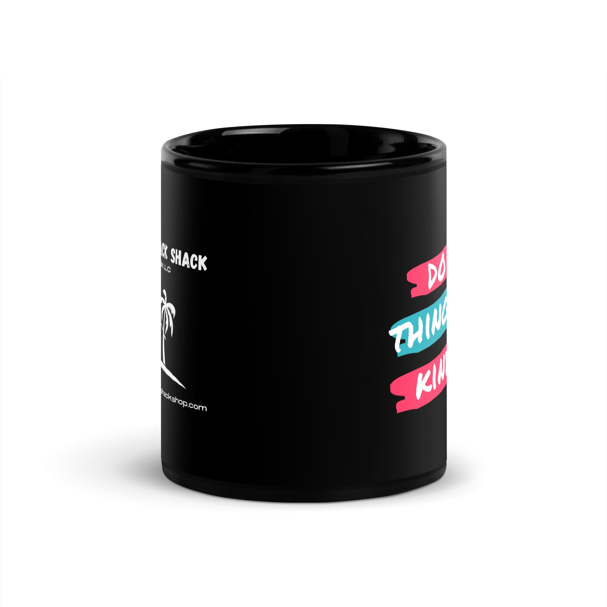 Black Glossy Mug - Do All Things With Kindness (L-Handed)