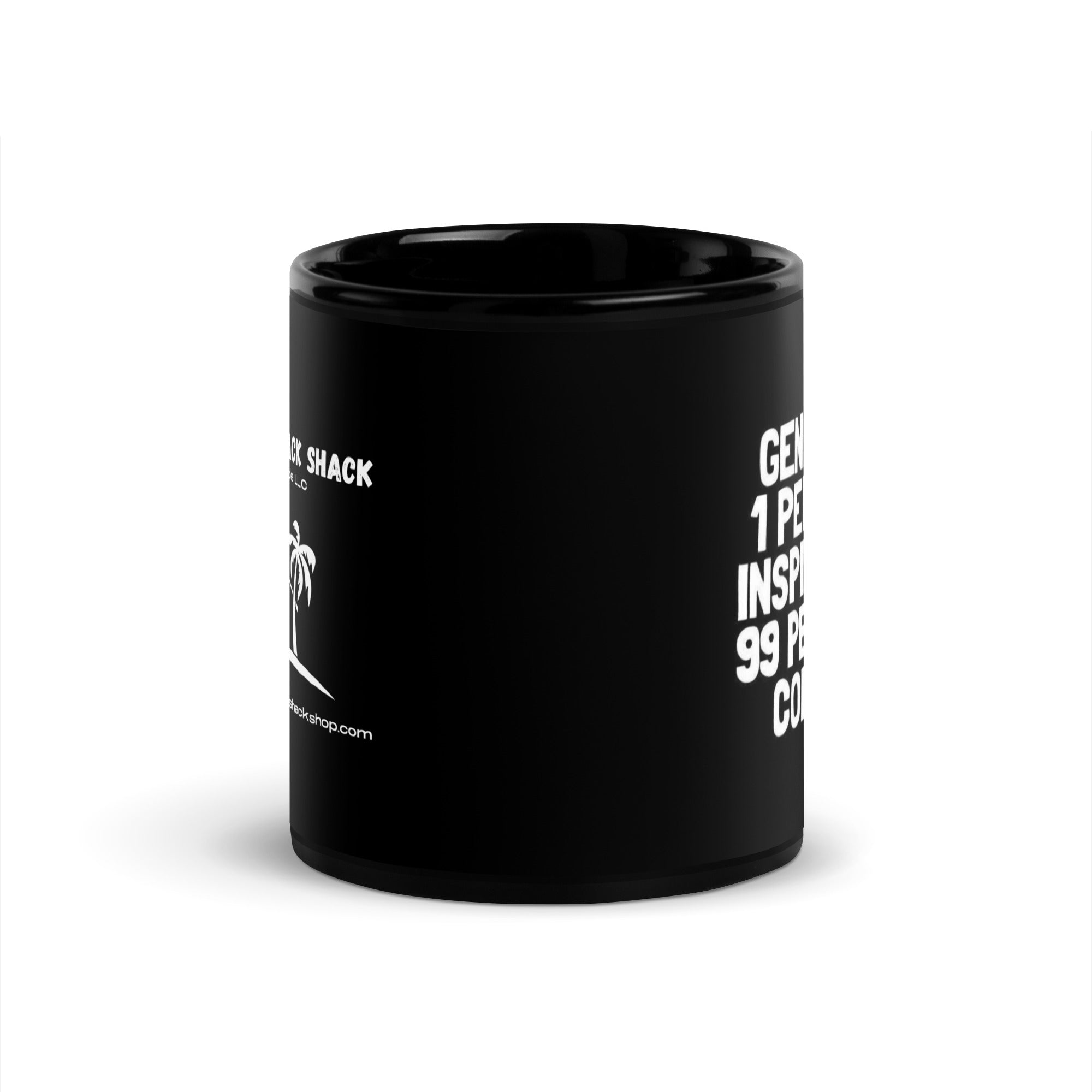 Black Glossy Mug - Genius (L-Handed)