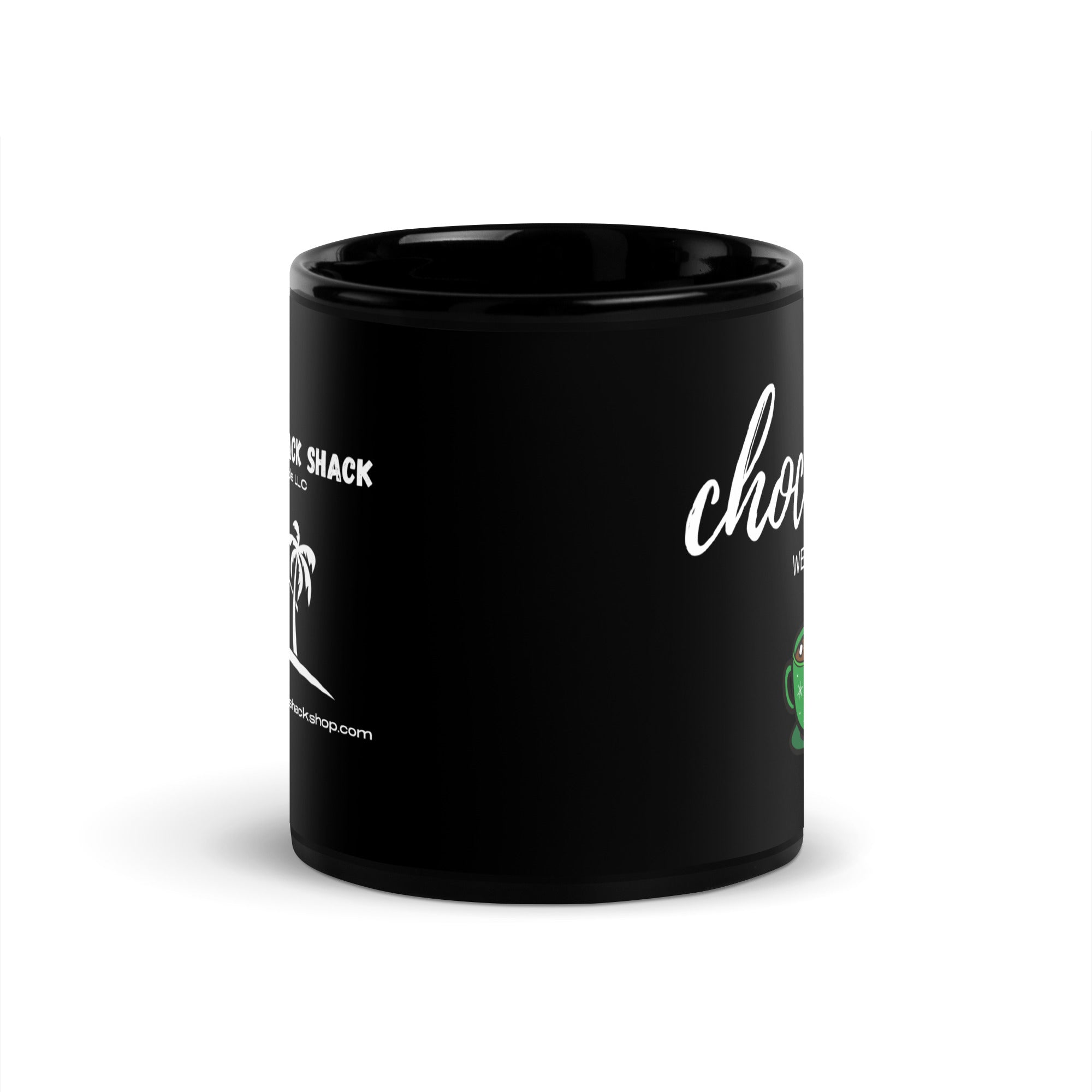 Black Glossy Mug - Hot Chocolate Weather (L-Handed)