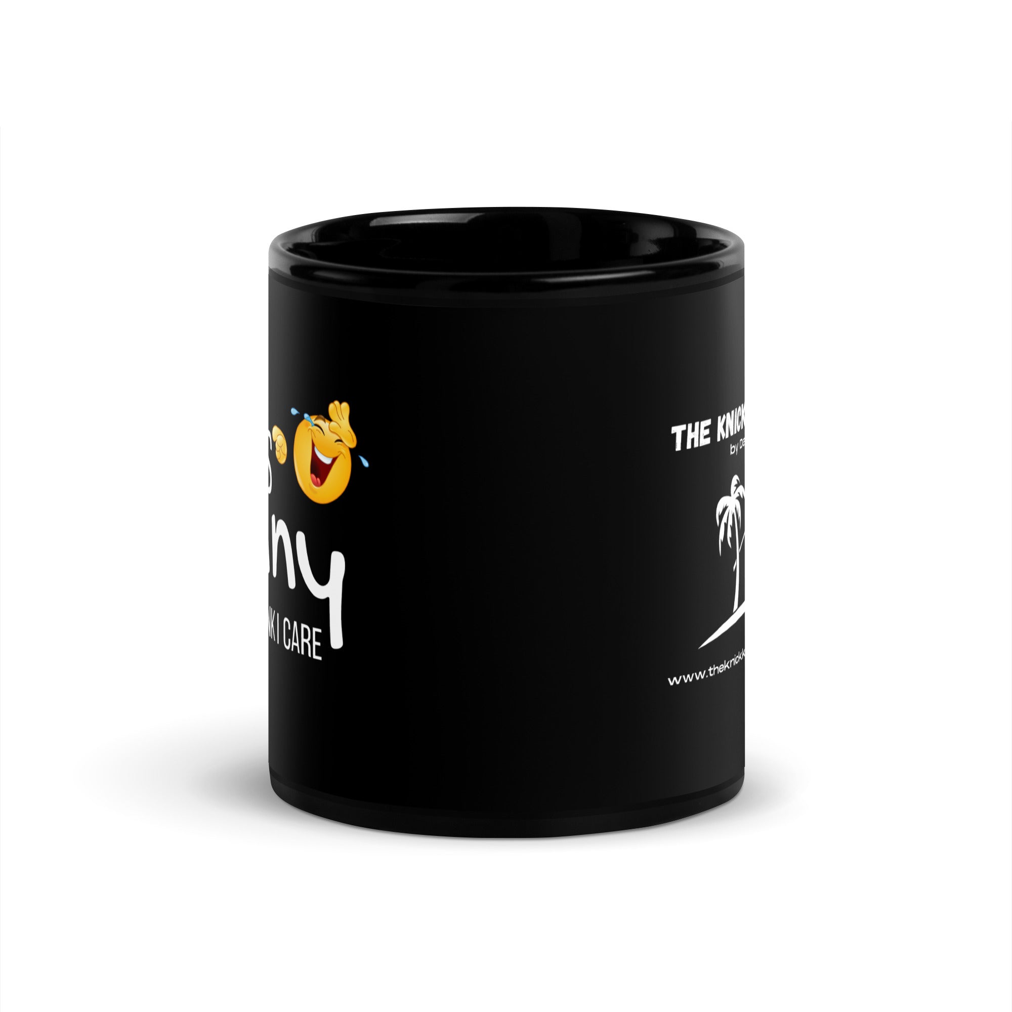 Black Glossy Mug - It's Funny (R-Handed)