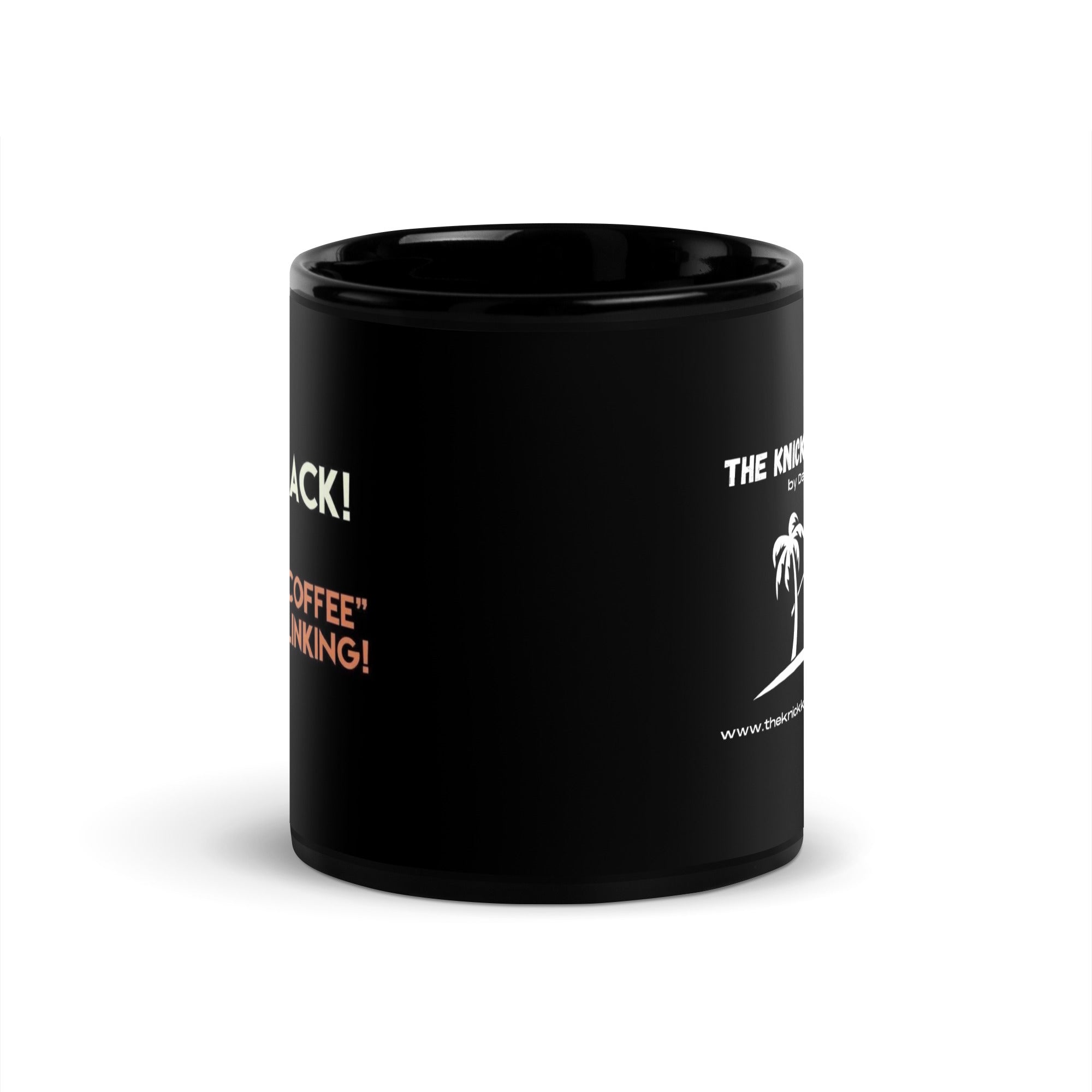 Black Glossy Mug - Low Coffee Light (R-Handed)