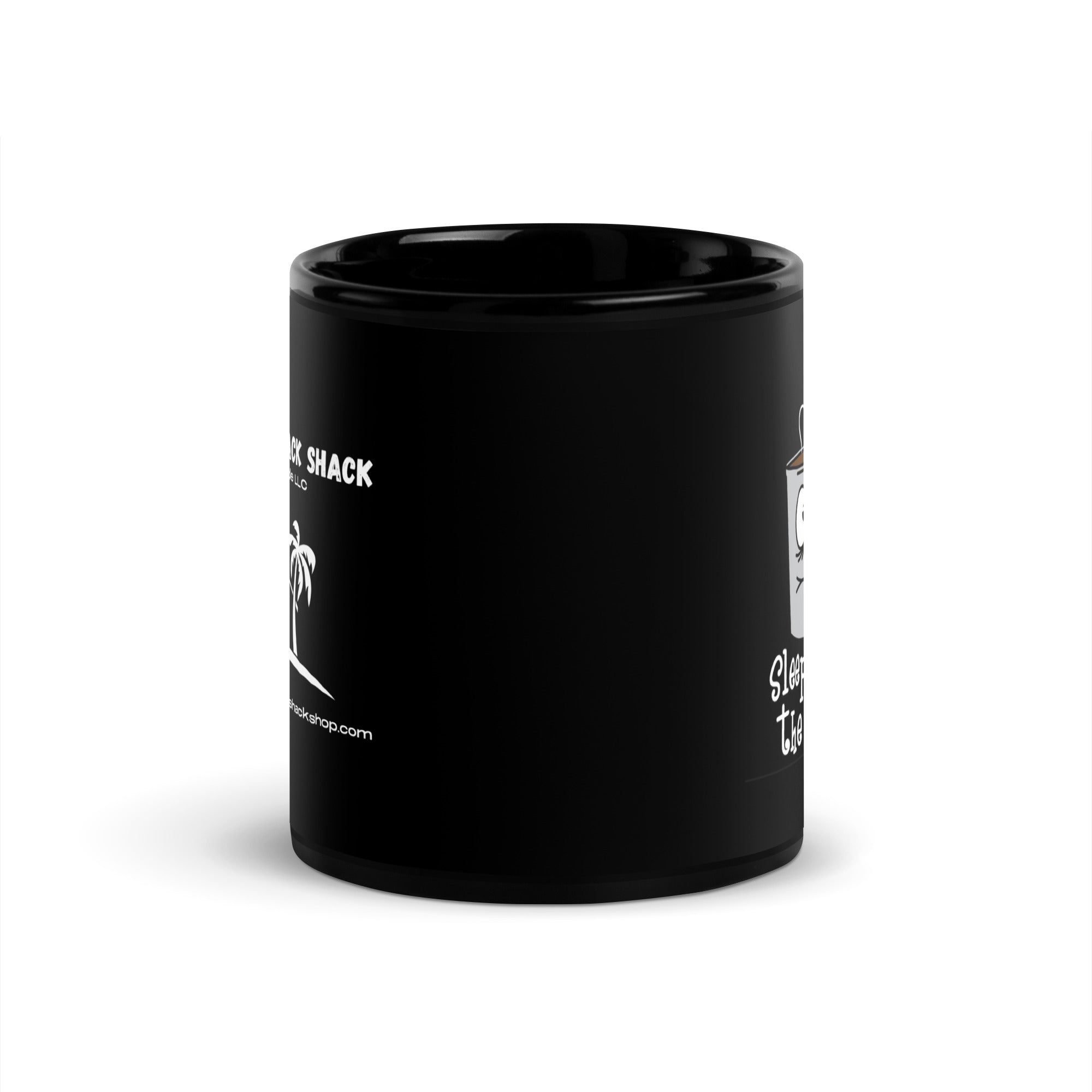 Black Glossy Mug - Sleep Is For The Weak (L-Handed)