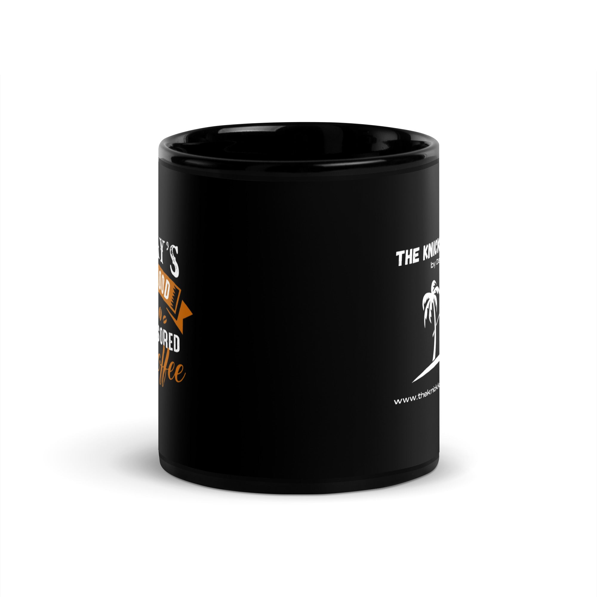 Black Glossy Mug - Sponsored by Coffee (R-Handed)