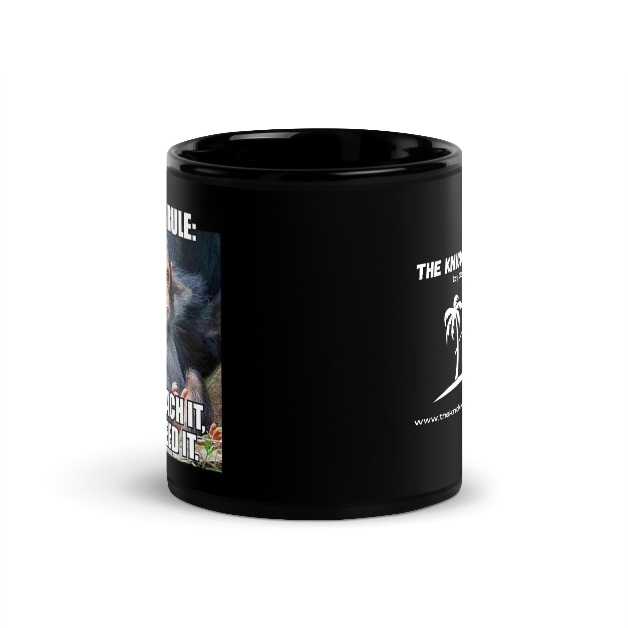 Taza negra brillante - Sunday Rule (mano derecha)