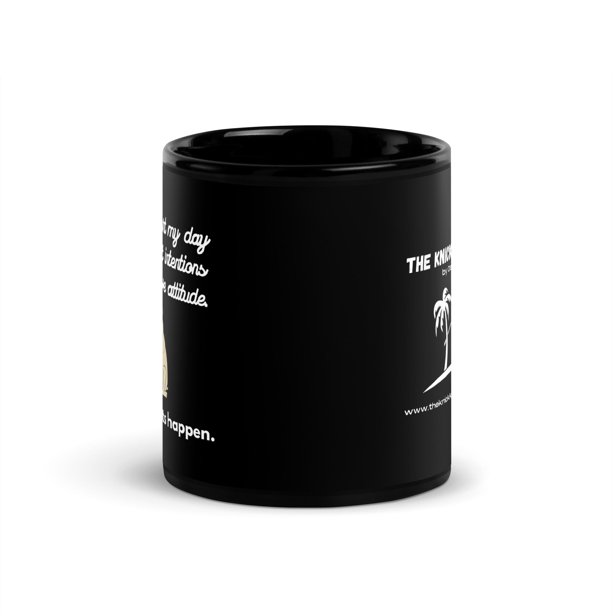 Black Glossy Mug - Best Intentions (R-Handed)