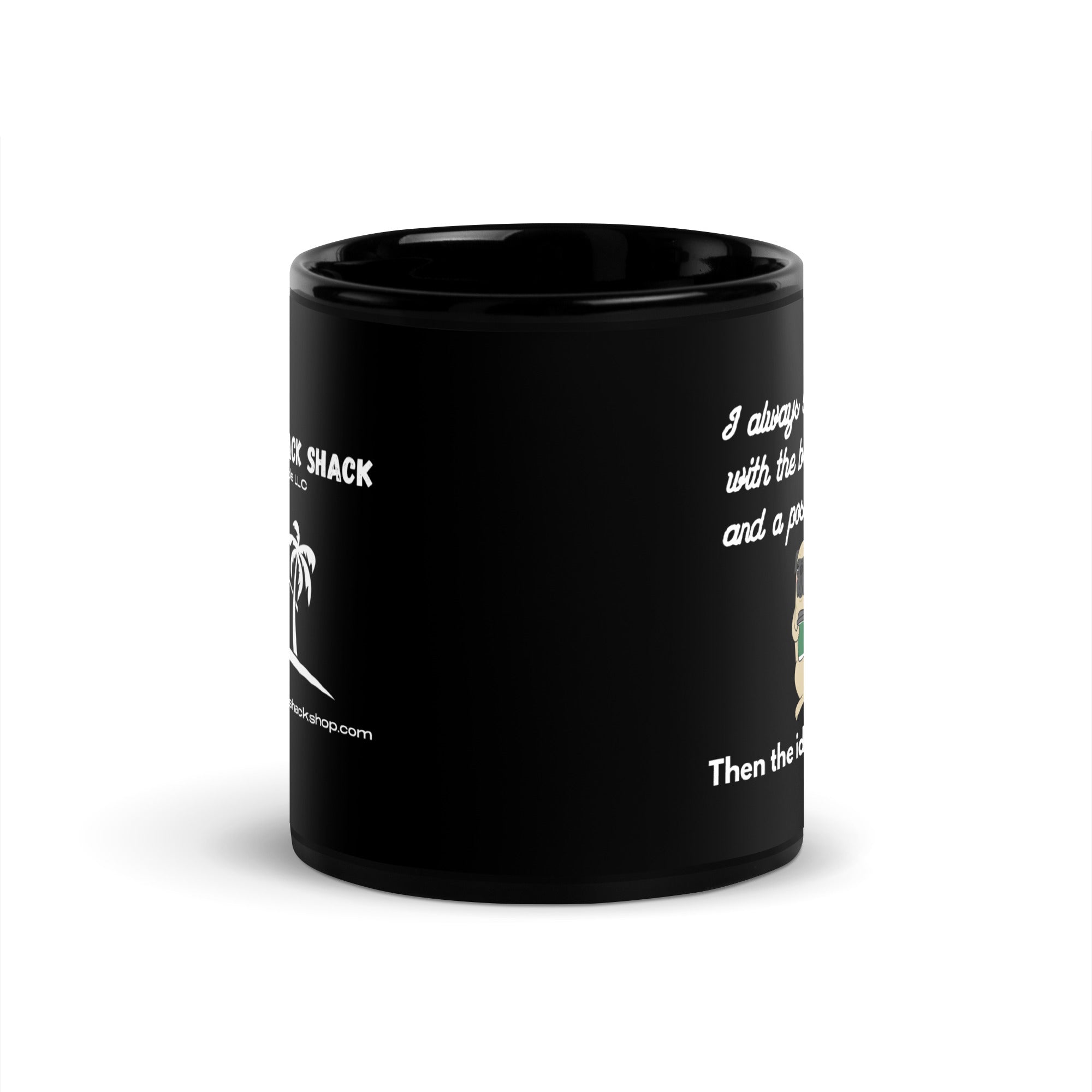 Black Glossy Mug - Best Intentions (L-Handed)