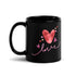 Taza negra brillante - Love (mano derecha)