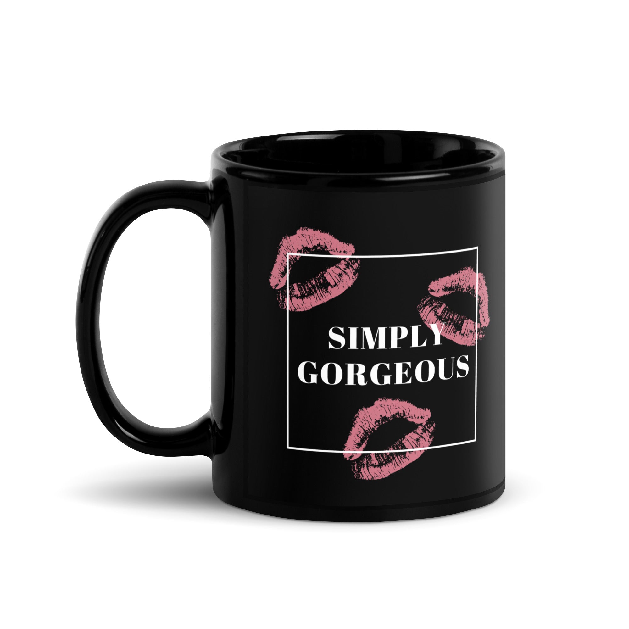 Black Glossy Mug - Simply Gorgeous (R-Handed)
