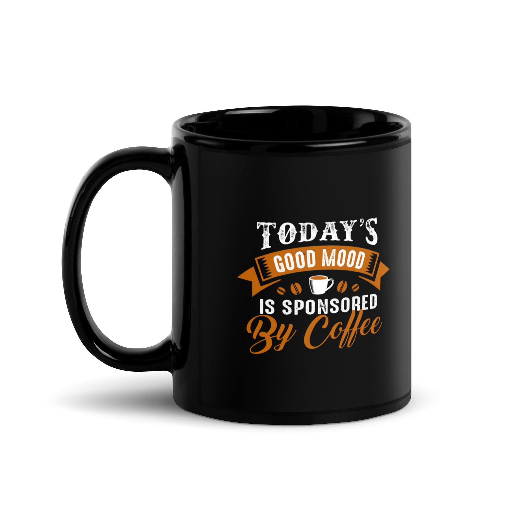 Black Glossy Mug - Sponsored by Coffee (R-Handed)
