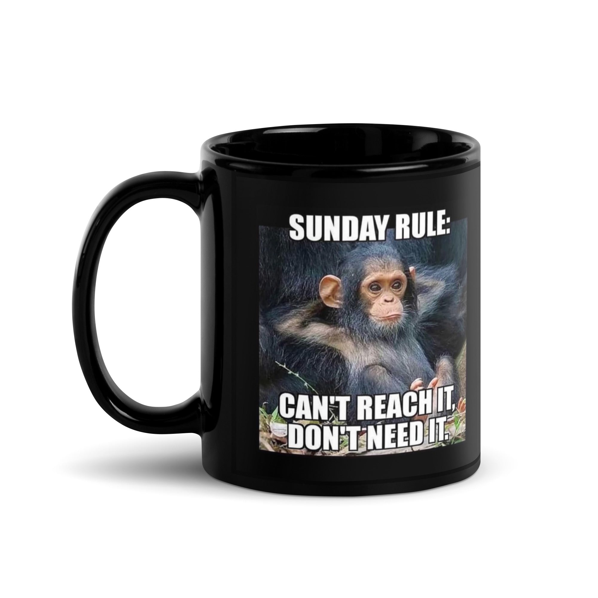 Black Glossy Mug - Sunday Rule (R-Handed)