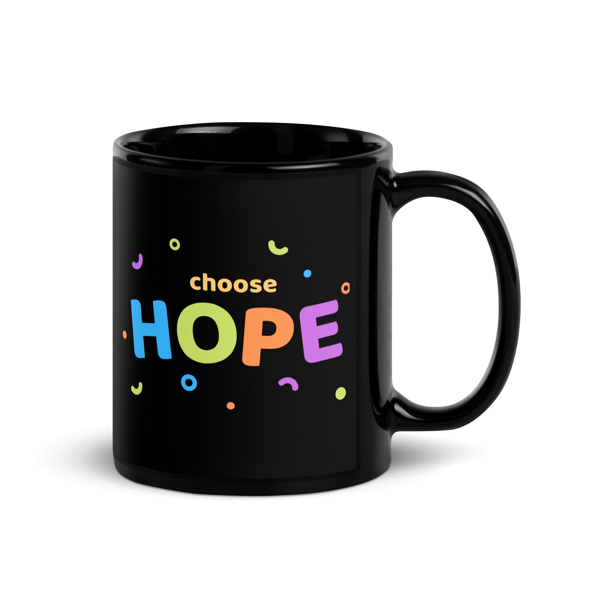 Black Glossy Mug - Choose Hope (L-Handed)