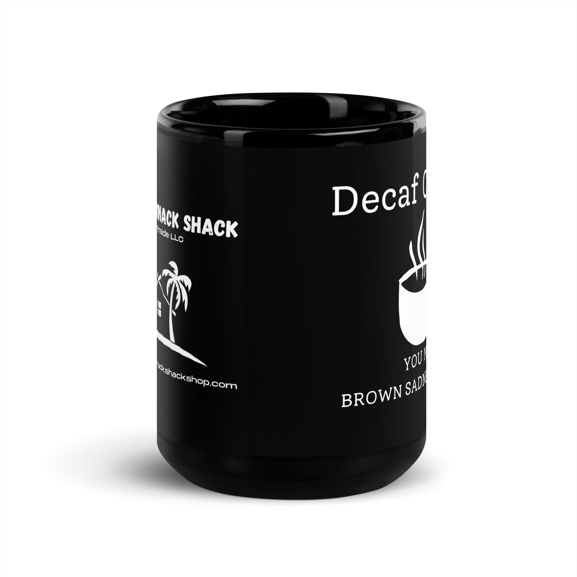 Black Glossy Mug - Brown Sadness Water (L-Handed)