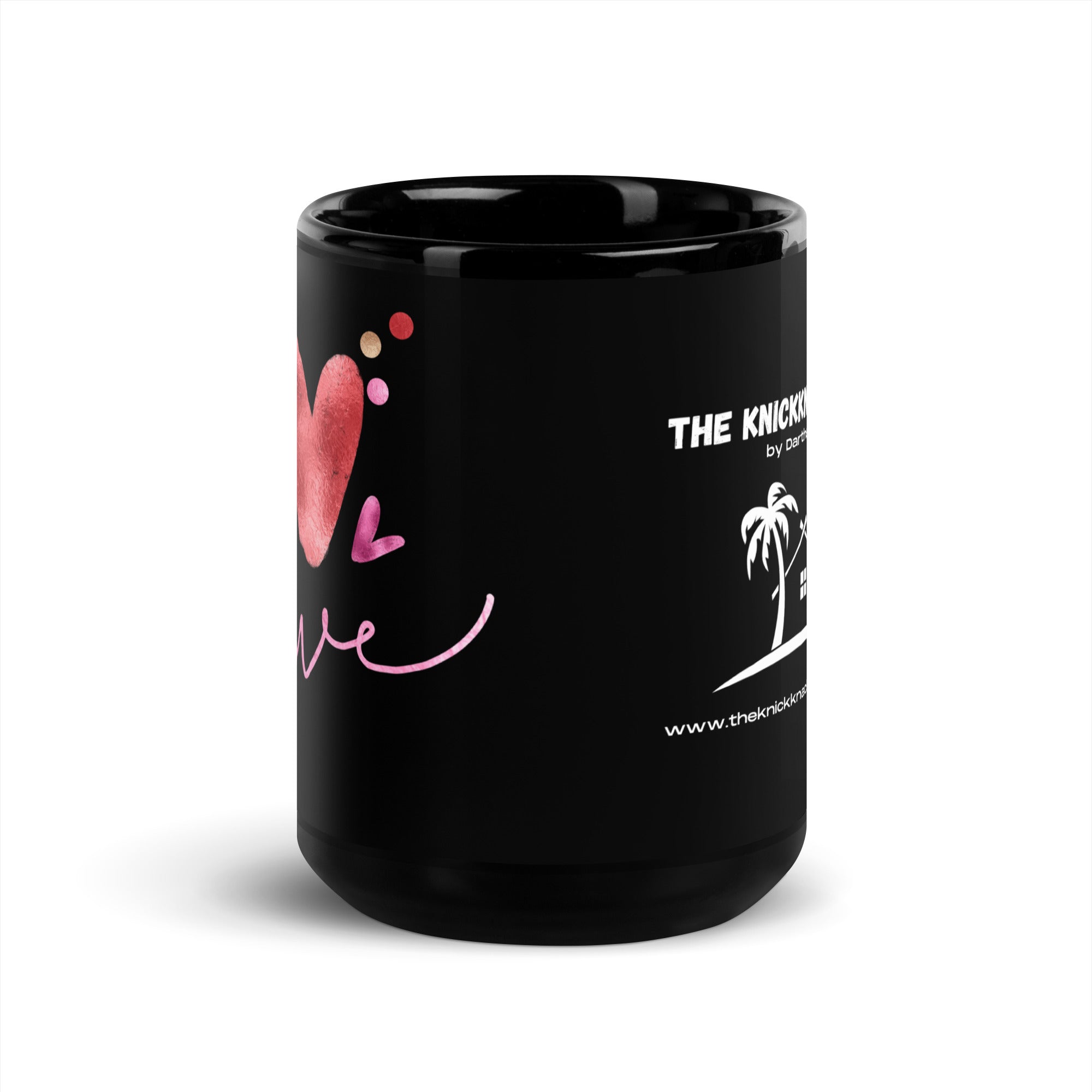 Black Glossy Mug - Love (R-Handed)