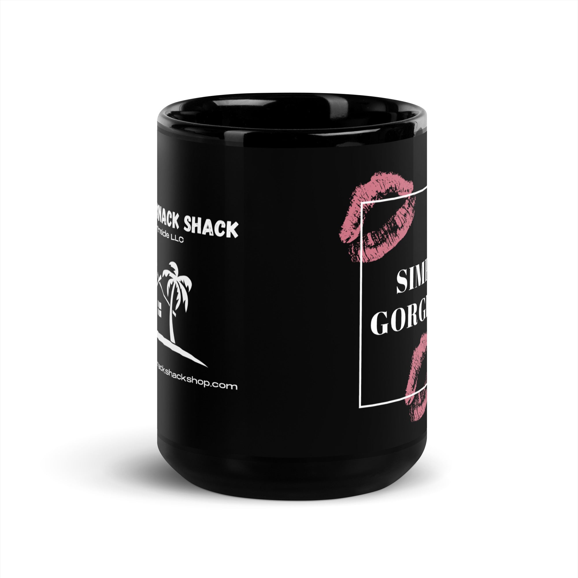 Black Glossy Mug - Simply Gorgeous (L-Handed)