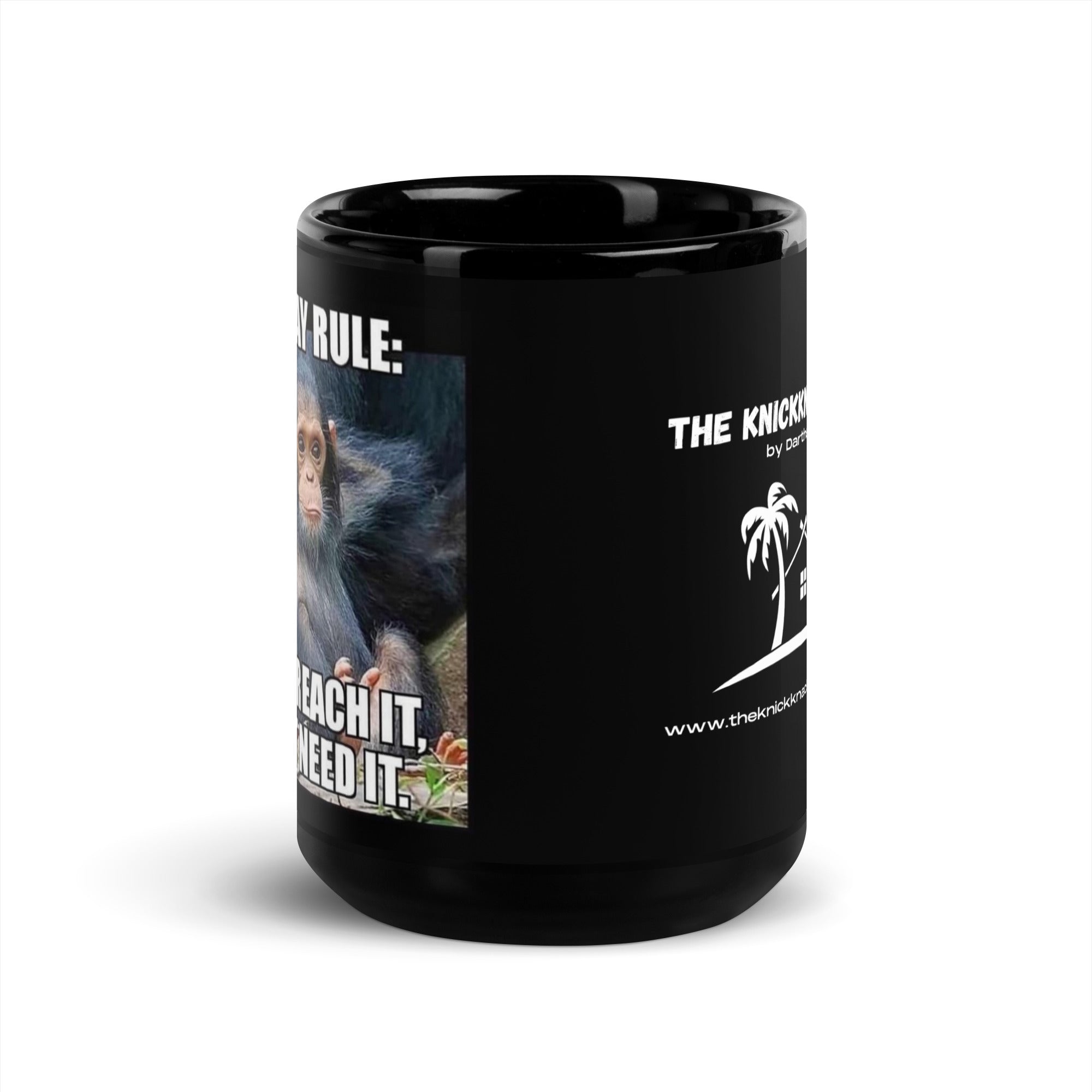 Taza negra brillante - Sunday Rule (mano derecha)